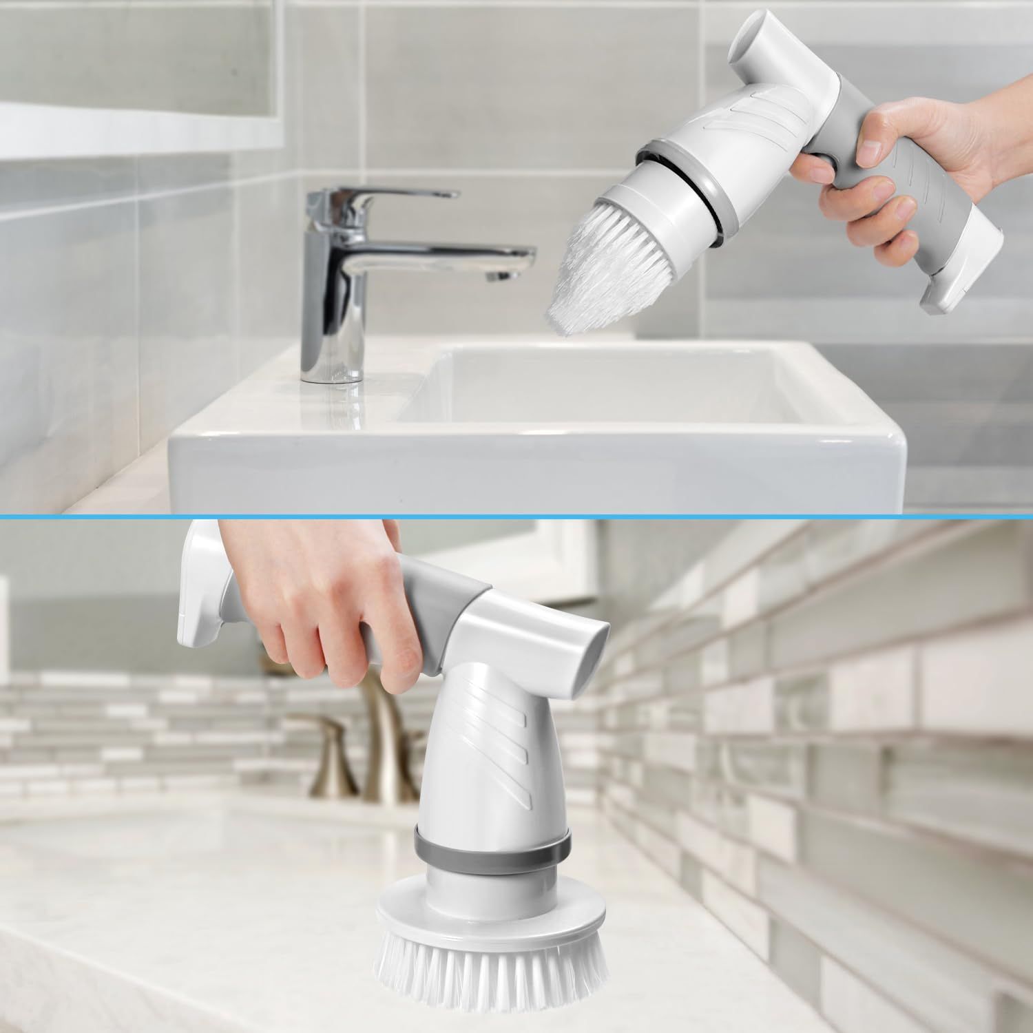 Electric Spin Scrubber, Bathroom Shower Electric Scrubber for Cleaning view 4