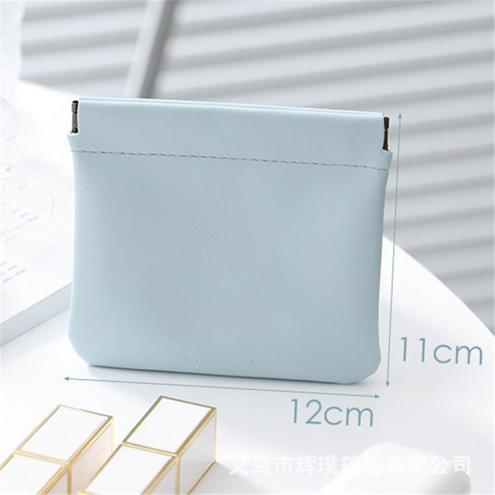 12 Pcs Pocket Cosmetic Bag Waterproof No Zipper Self Closing Makeup Bag PU view 4