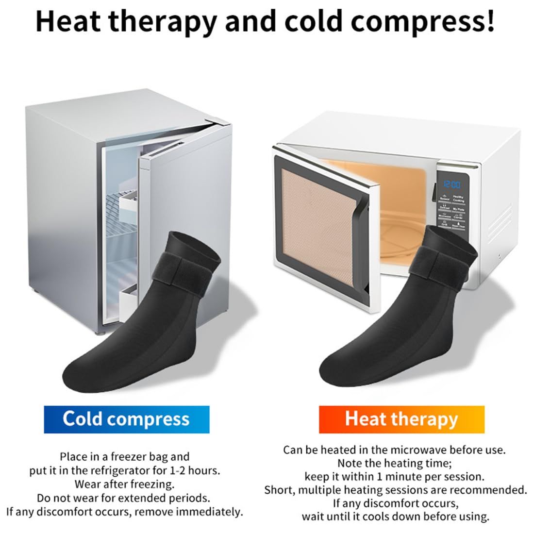 Reusable Gel Cold Therapy Sock for Hot & Cold Therapy view 4