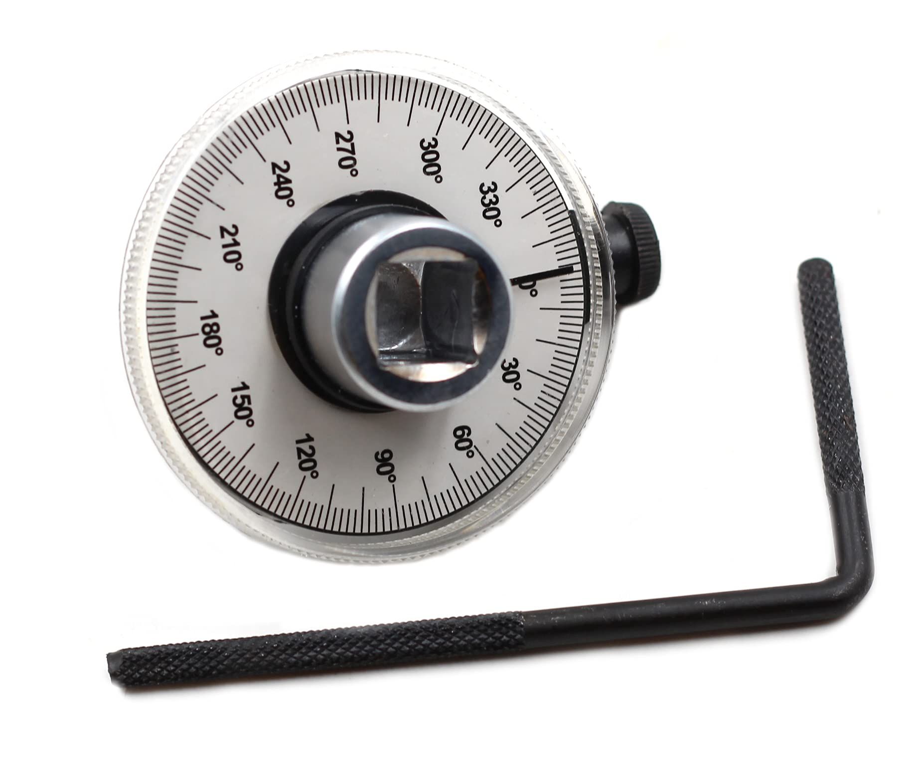 Drive Angle Gauge, 360 Degree 1/2in Adjustable Drive meter Wrench Set, Wrench