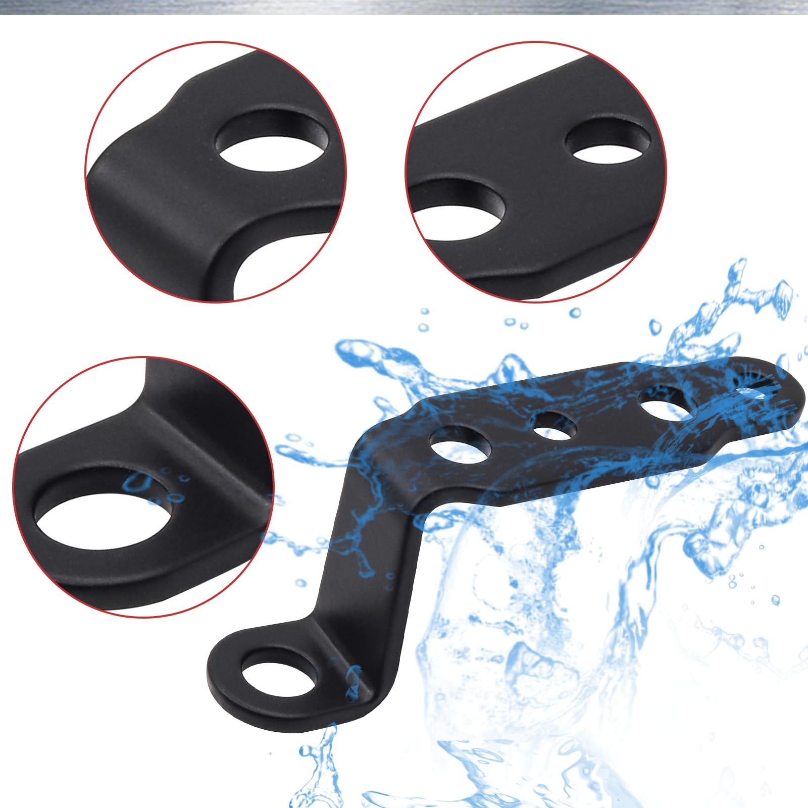 4 pcs Motorcycle Mirror Mounting Bracket Motorcycle Fog Driving Light Support view 4