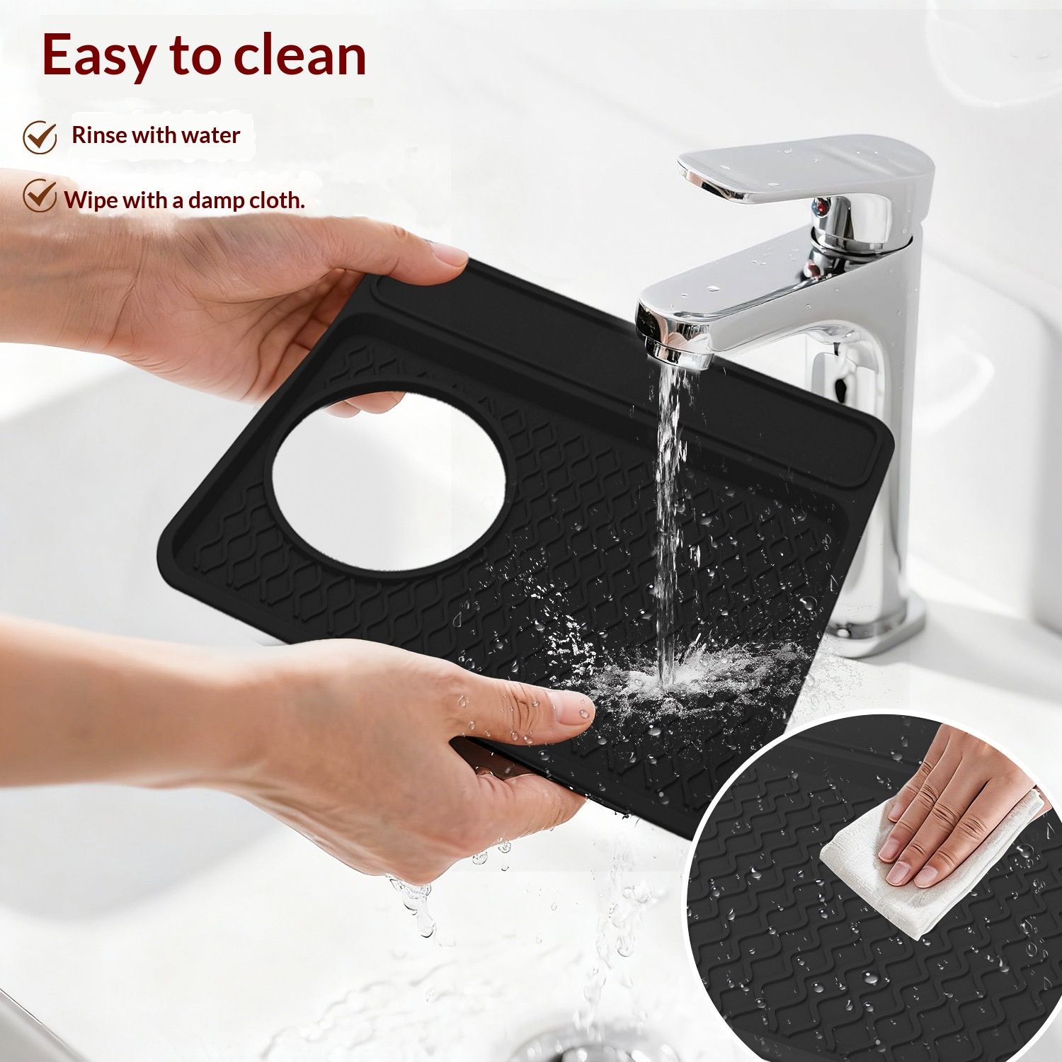 Espresso Tamper Mat, Food Grade Silicone Non-Slip, Waterproof Heat Resistant view 3