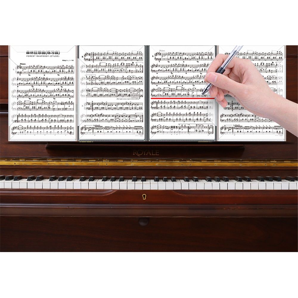 Sheet Music Folder, Music Binder, 4 Page Expand,20 Pages Capacity, Writable view 2