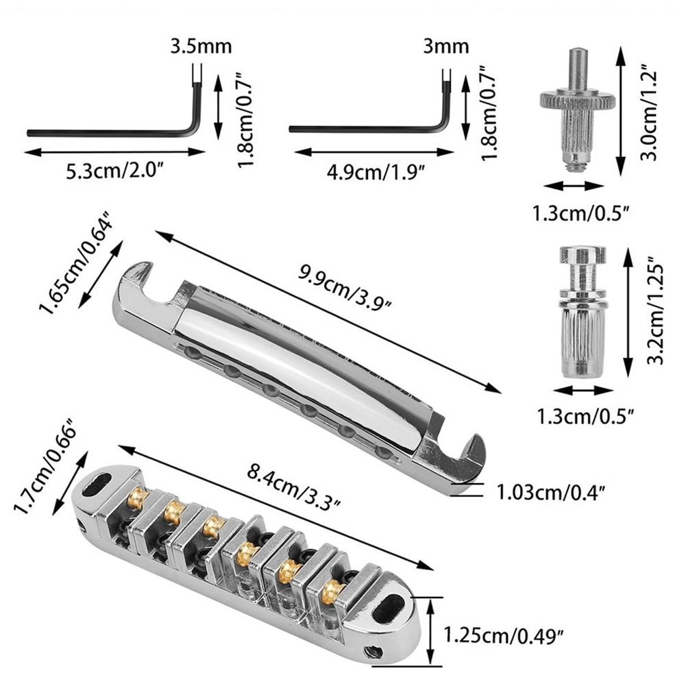 LP SG Roller Saddle Bridge ABR-1 Tune-o-matic Bridge Tailpiece Bridge For view 3