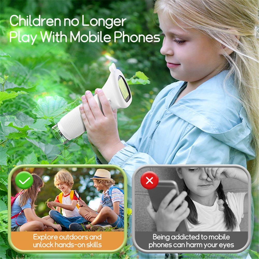 Microscope for Kids, 2" IPS Screen 1000X Handheld Digital Microscopes HD view 2