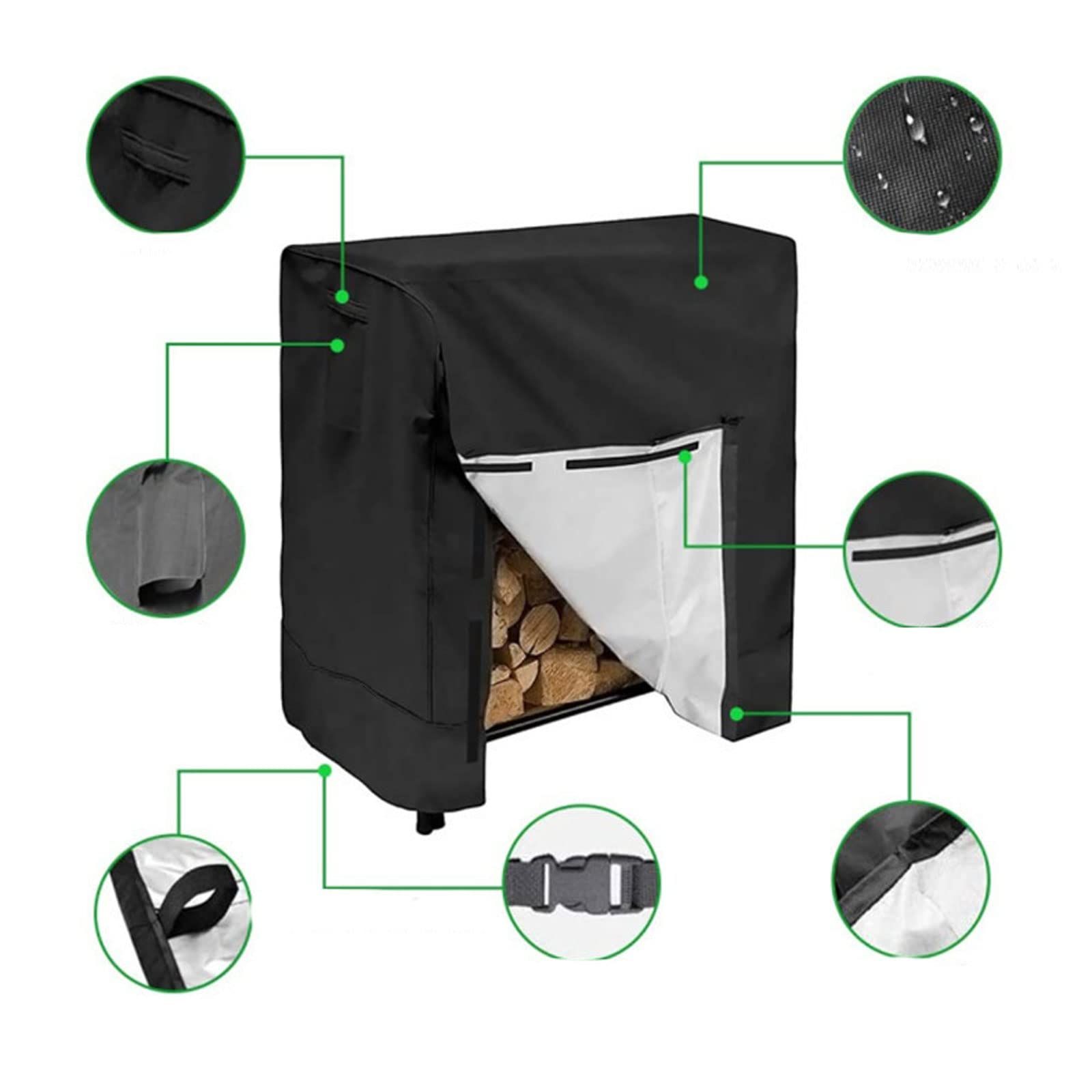 Long-Lasting Waterproof Firewood Rack Cover view 2
