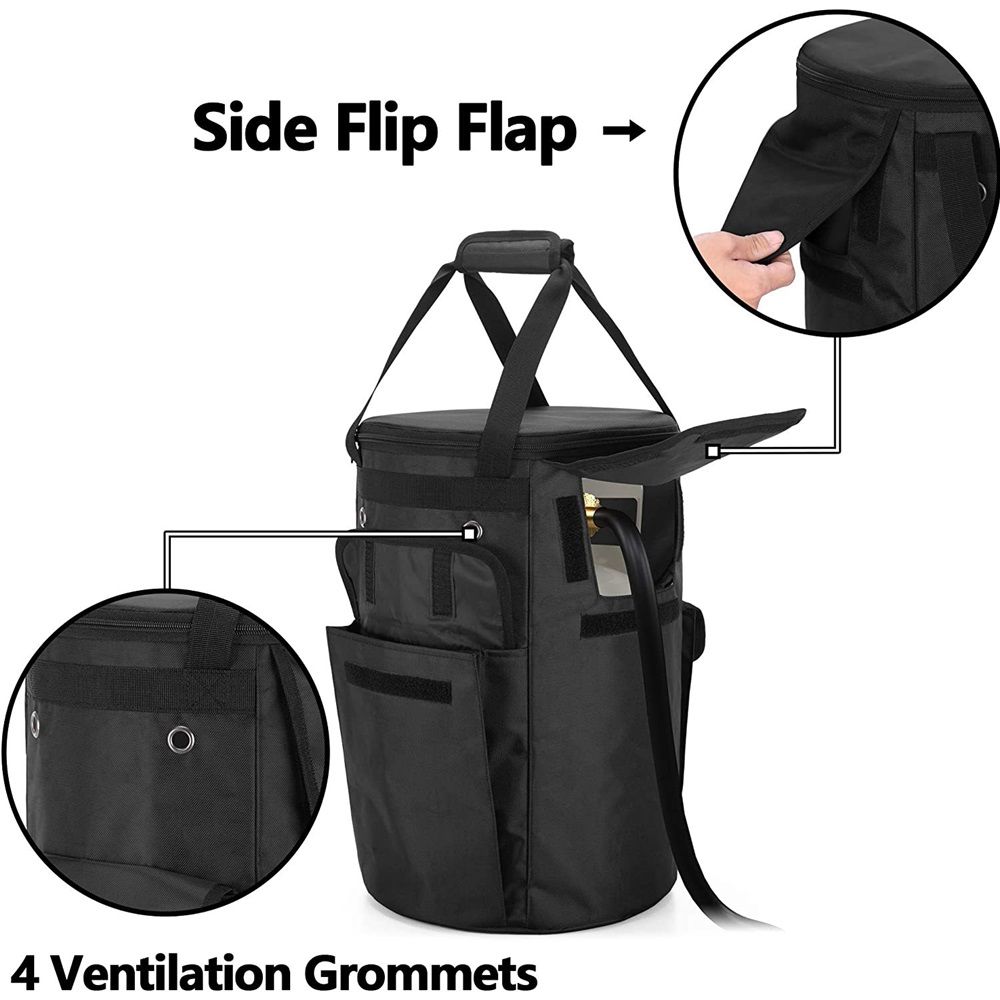 Propane Tank Cover, 20 lb Propane Gas Tank Bag with Side Flip Flap and Stable view 2