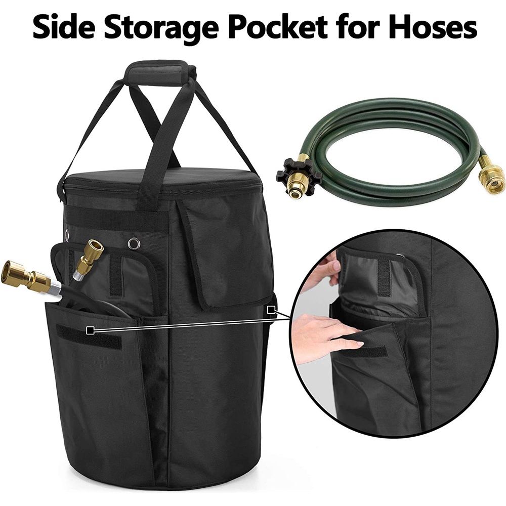 Propane Tank Cover, 20 lb Propane Gas Tank Bag with Side Flip Flap and Stable view 3