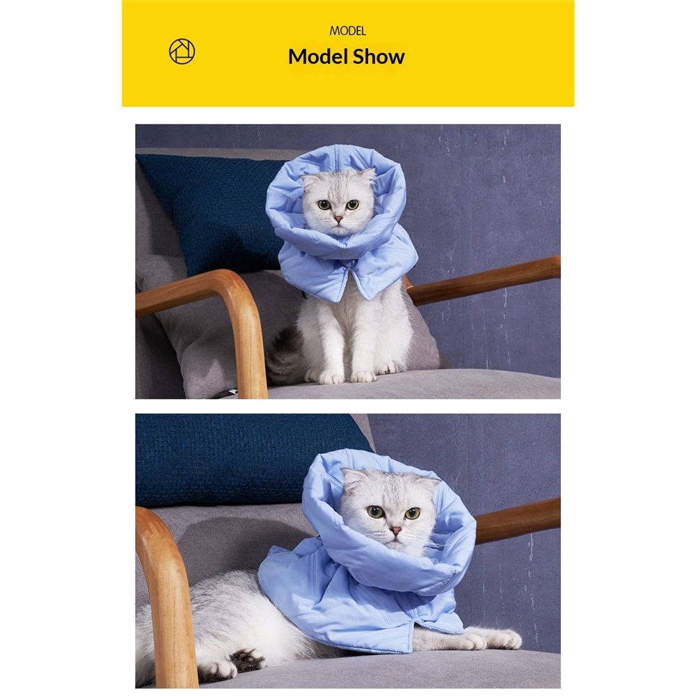 Cat Recovery Collar, Soft Adjustable Cat Cone Alternative, Lightweight view 2