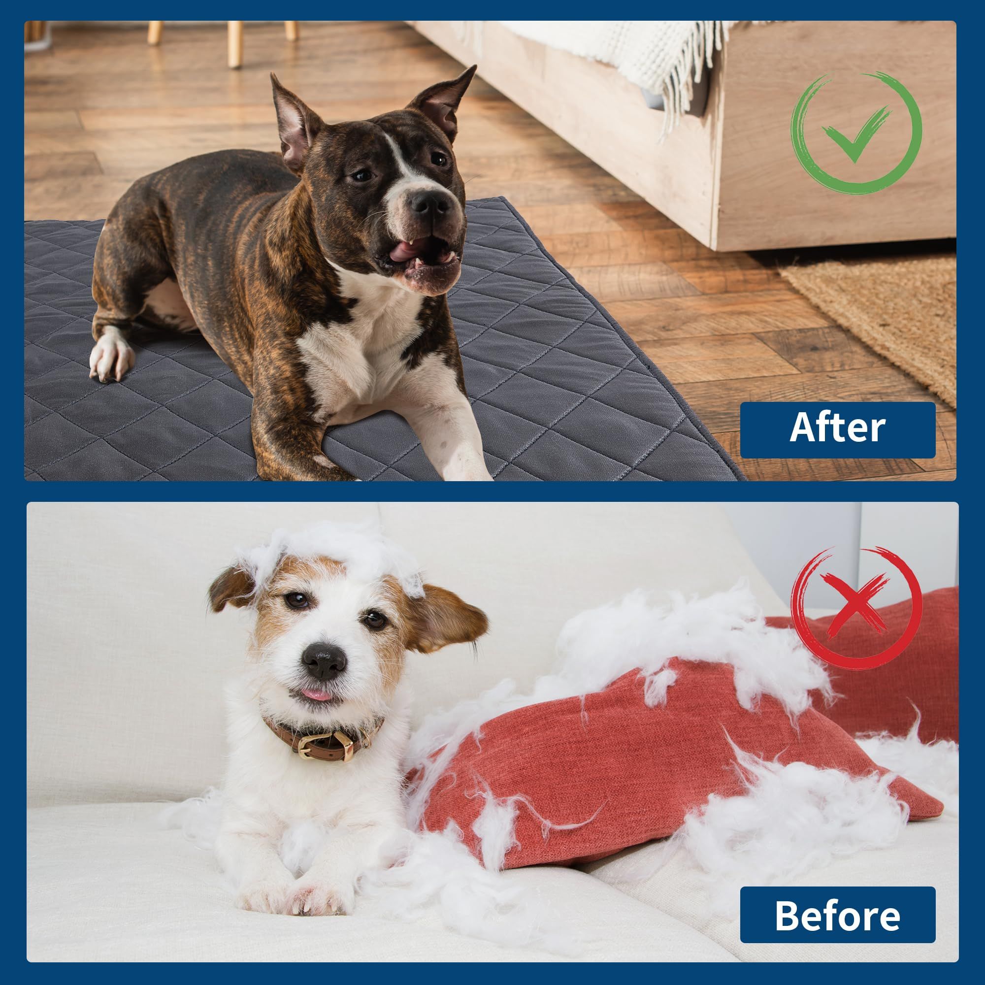 Chew Proof Dog Crate Bed Pad - Indestructible & Water Resistant for Aggressive view 3