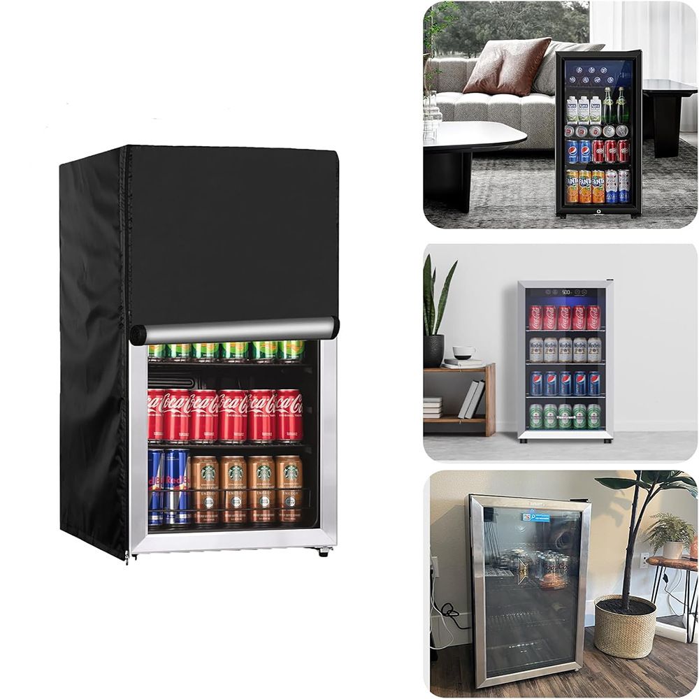 Upright Freezers Cover,Waterproof Outdoor Fridge Cover with Double Zipper for view 2