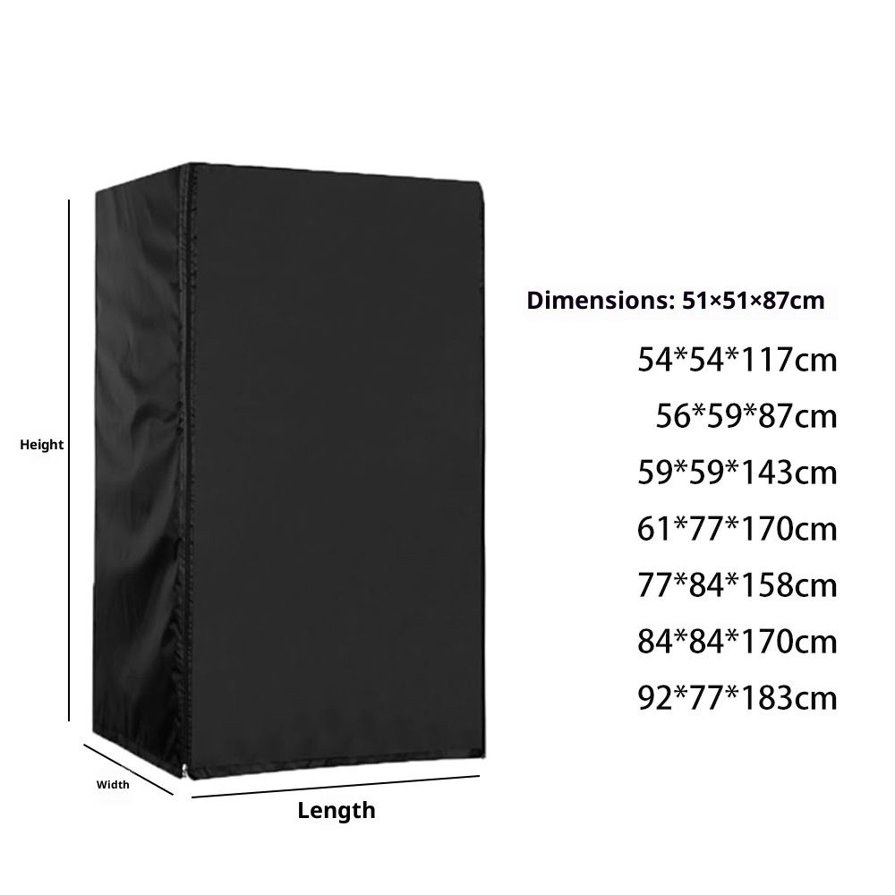 Upright Freezers Cover,Waterproof Outdoor Fridge Cover with Double Zipper for view 5