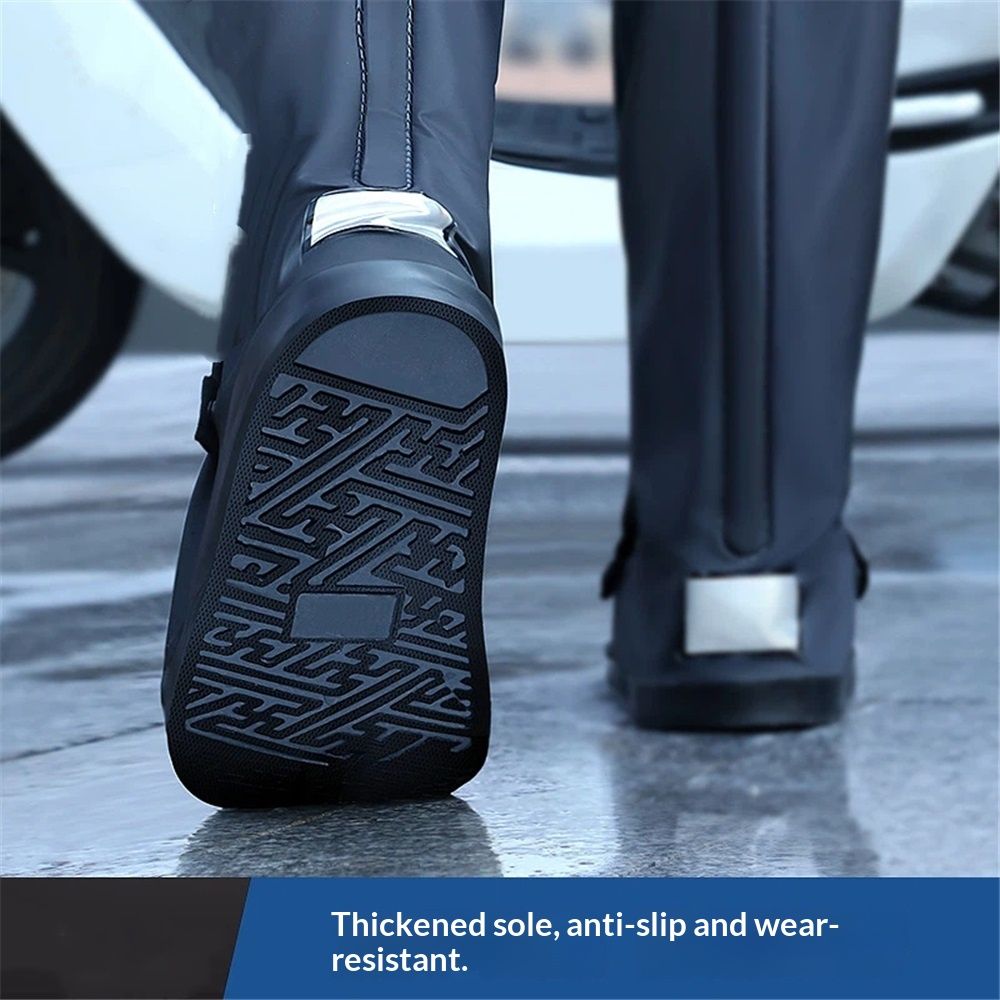Waterproof Shoe Covers For Rain，Rain Boot Covers With Zipper view 3