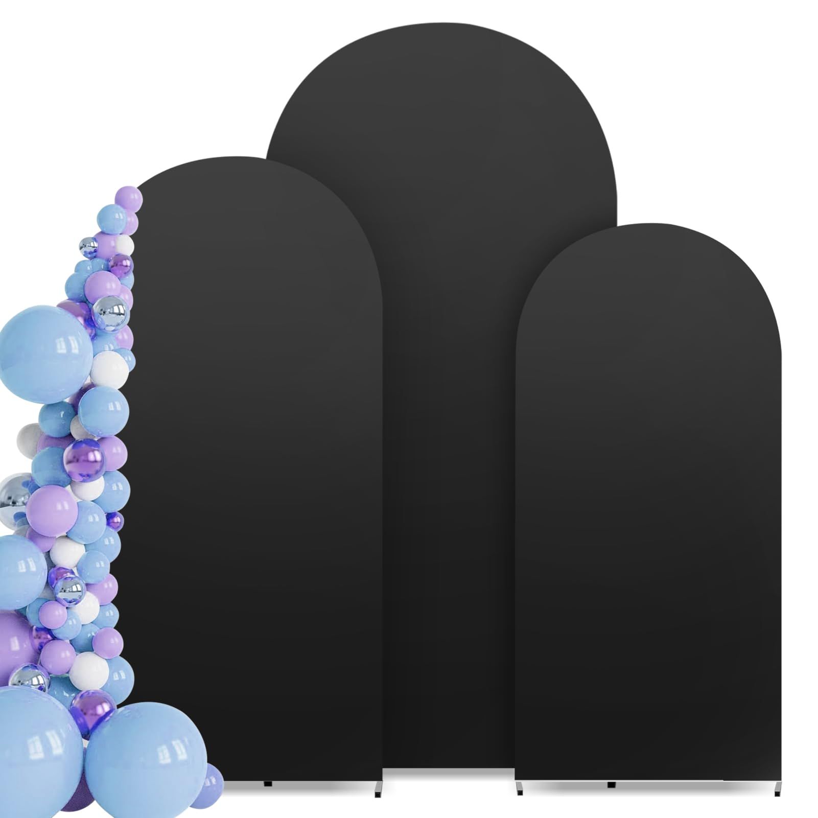 Arch Backdrop Cover Set, 4FT, 5FT, 6FT Wedding Spandex Fitted Covers for Round