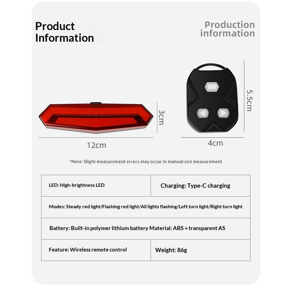 Rear Bike Light Powerful & Rechargeable - Waterproof view 5