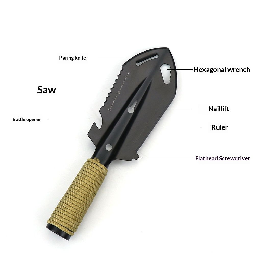 Hiking Trowel, Camping, Backpacking, Portable Shovel, Multitool, Ultralight view 3