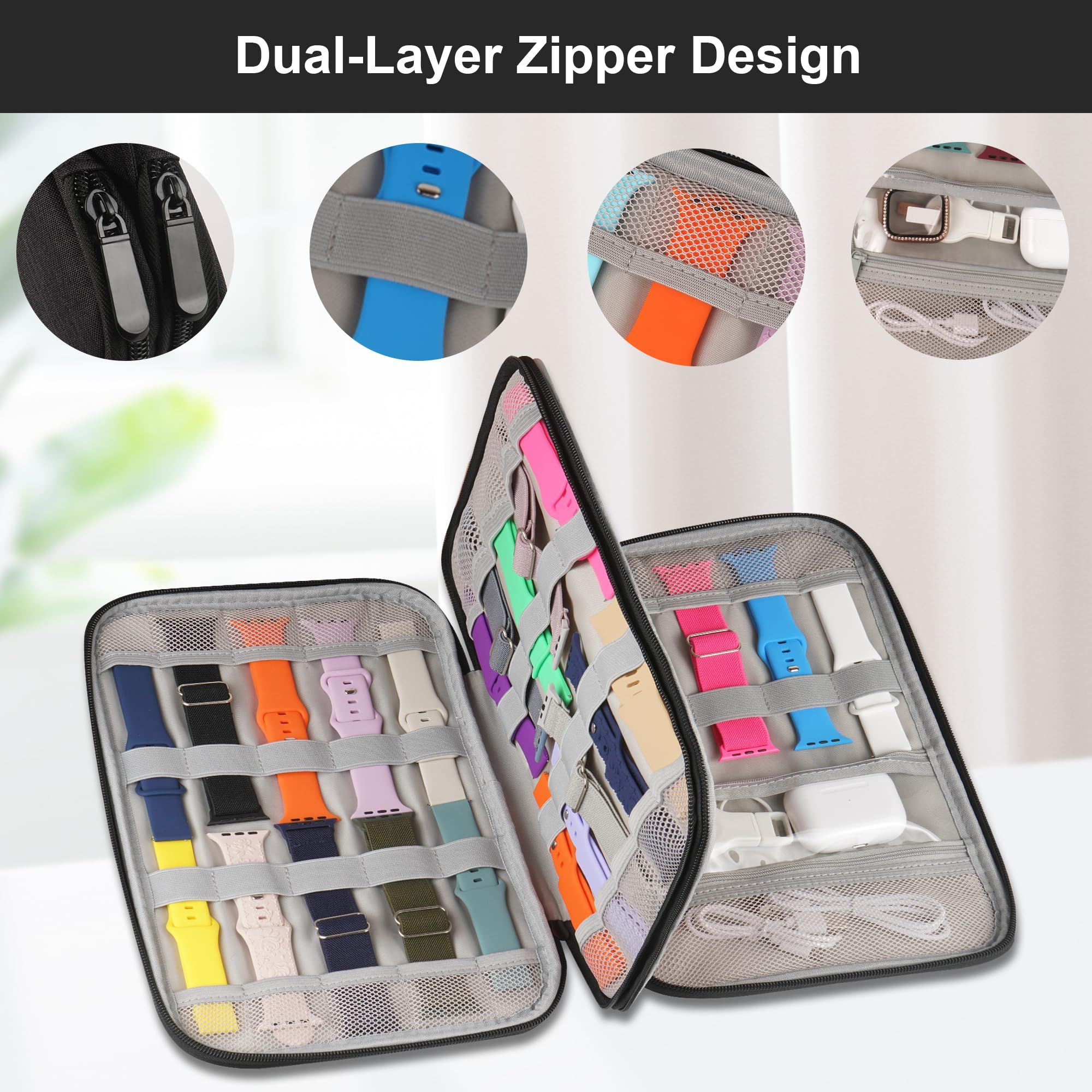 Watch Band Storage Case Watch Band Organizer Bag Watch Band Case and Storage view 2