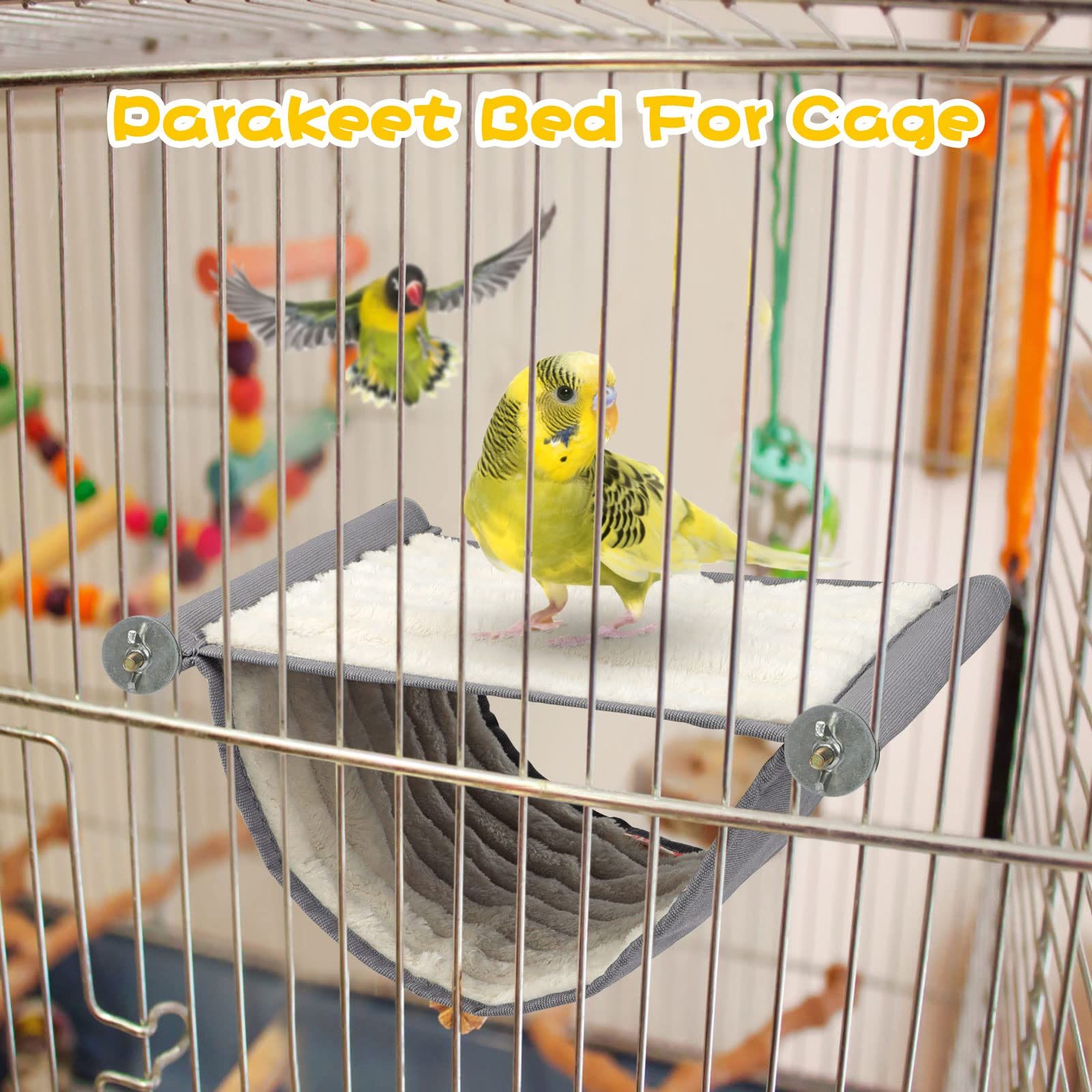 Large White Hanging Hamster and Parrot Bed view 5