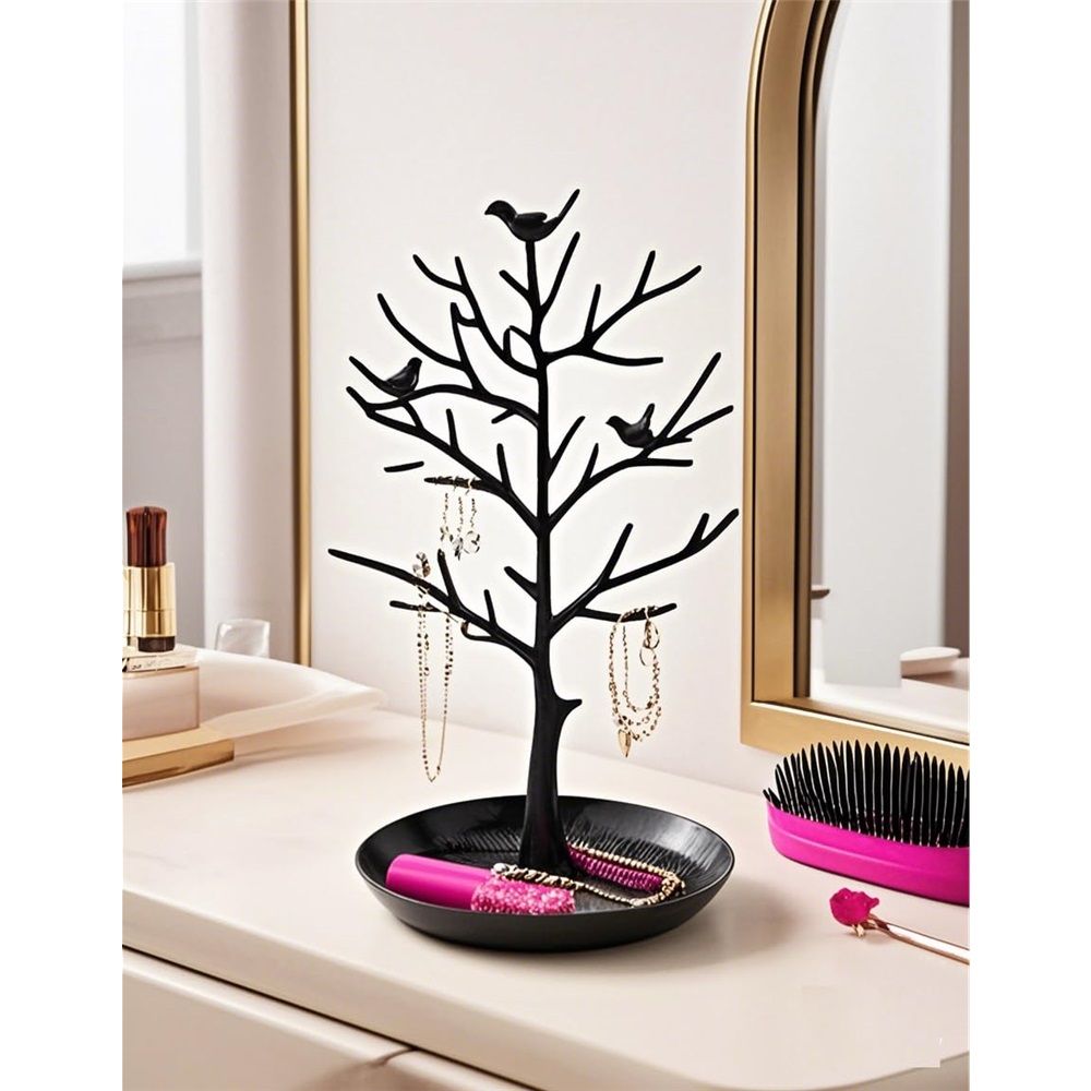 Jewelry Tree Necklace Earring Holder Modern Cute Bird Jewelry Stand for Women view 5