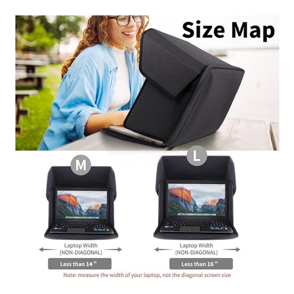 Laptop Sun Shade,Laptop Sun Glare Shield Privacy Screen Hood Laptop Sunshade view 3