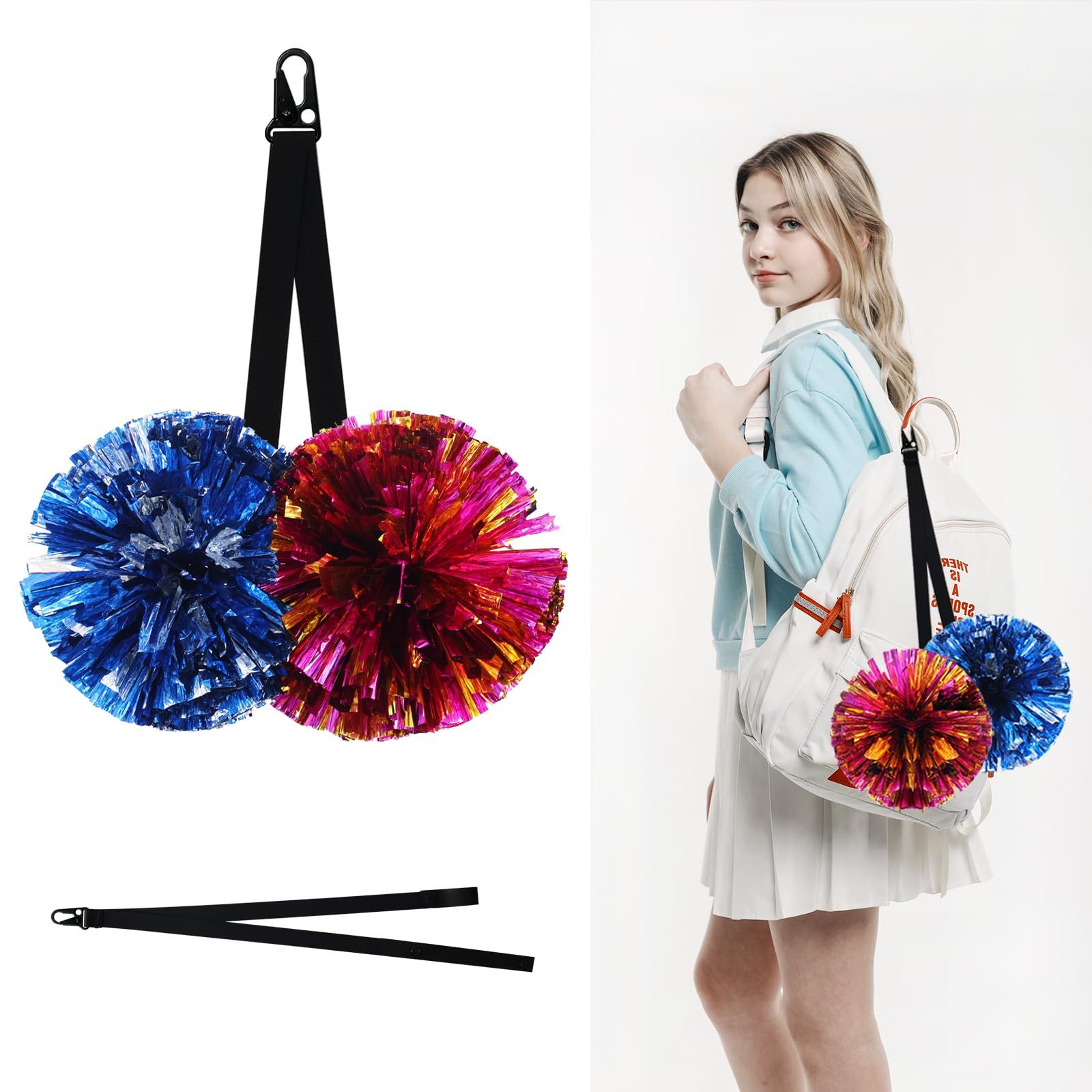 12 Pcs Holder for Cheerleading Accessories for Cheerleader Adjustable Backpack view 3
