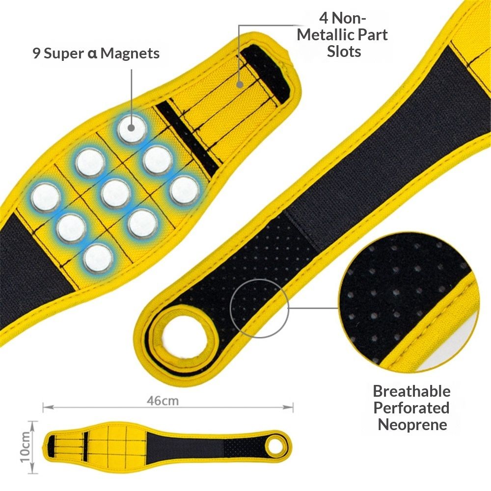 Magnetic Wristband for Tools Magnet Screw Holder Wrist Support Keeps Screws view 5