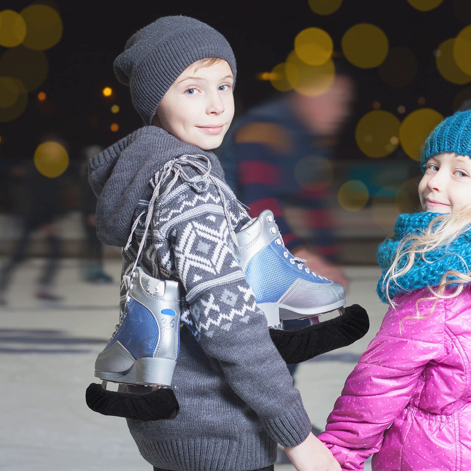 4 Pcs Ice Skate Guards Hockey Ice Skate Blade Covers Kids Absorbent Figure view 2