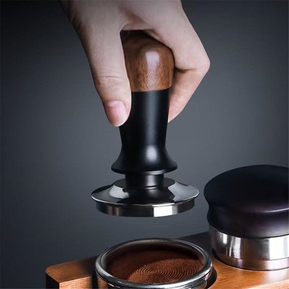 58mm espresso pot, stainless steel corrugated base coffee pot, spring-loaded view 3