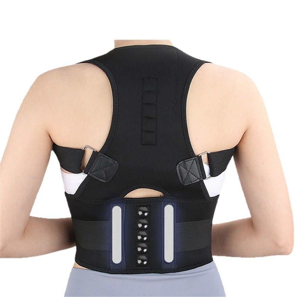 Magnetic therapy posture support back bracket adjustable posture corrector view 2