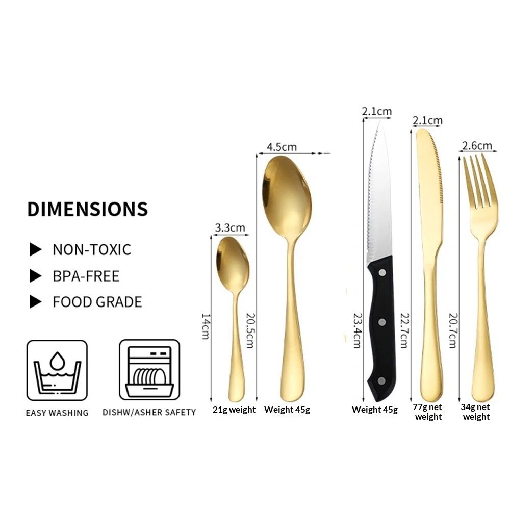 Camping Utensil Set, Camping Silverware Set for 2, Reusable Travel Cutlery view 3