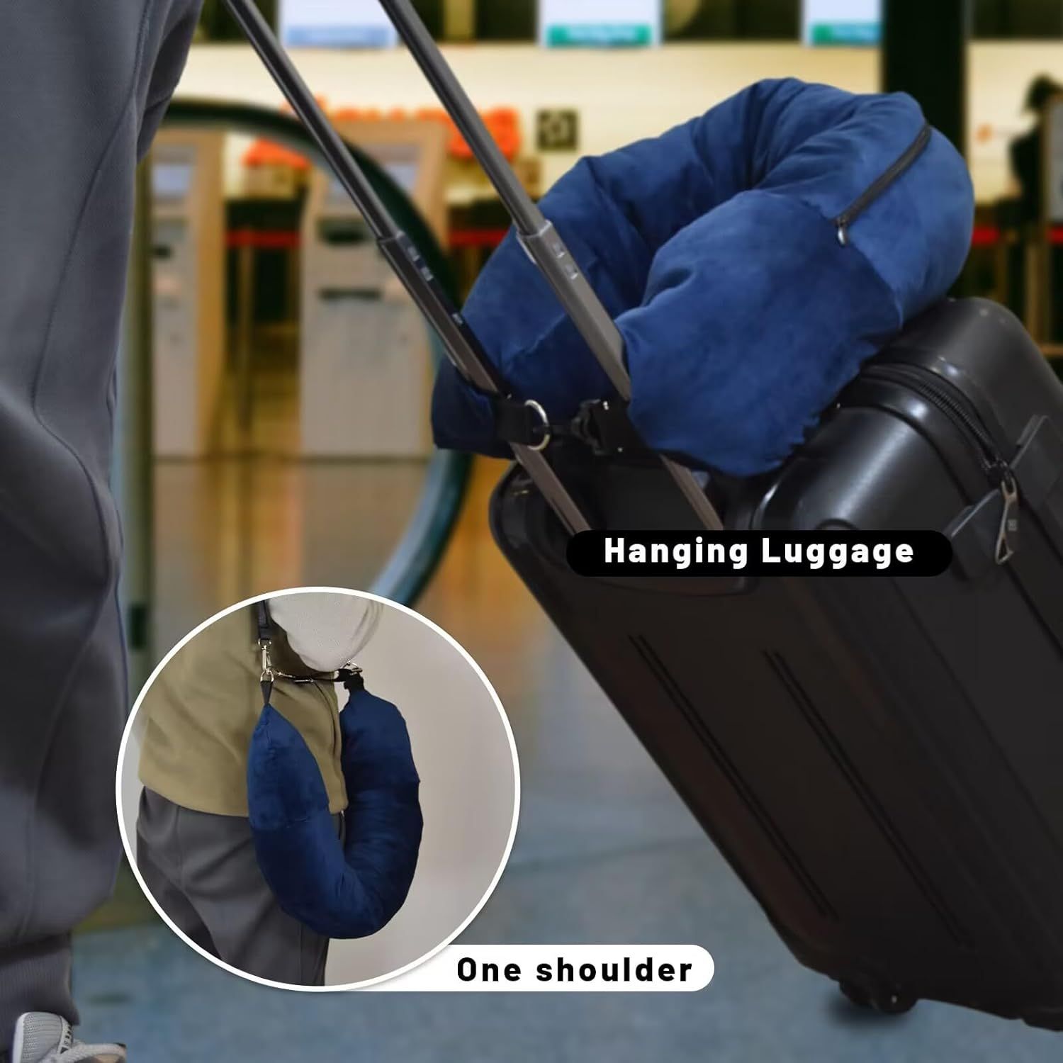 Stuffable Travel Pillow for Luggage Transformable Carry-On Solution Soft view 4