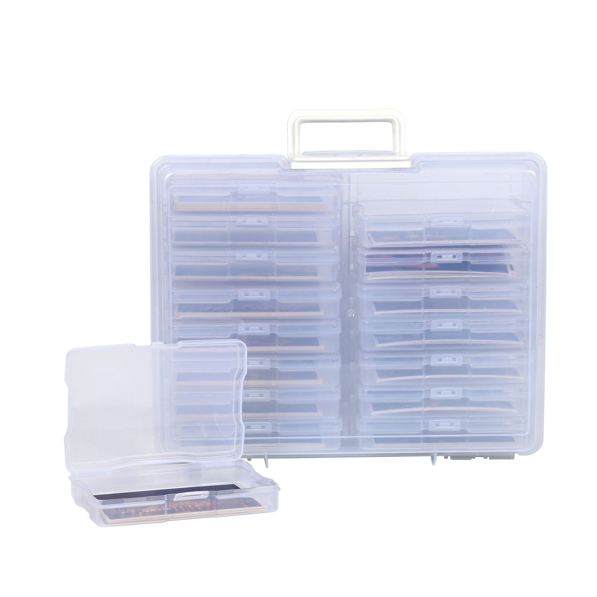 Photos Organizer Photo Storage Box with Handle - 16 Inner Photo Cases Photo — image 1