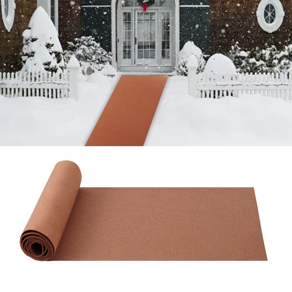 1 Pack 15.7 × 80 Inch No-Slip Ice and Snow Carpet Mats- Natural Coconut Fiber