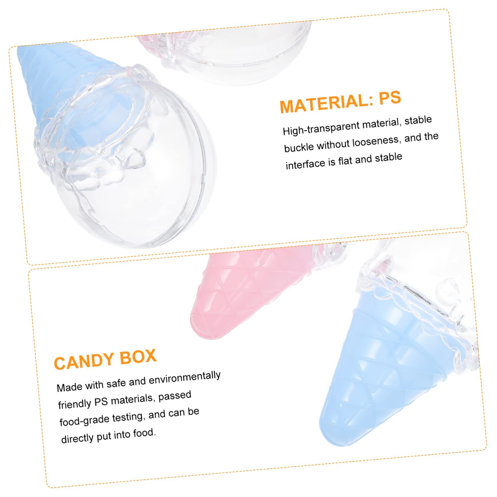 8pcs Packing Box Candy Bottle Candy Jar Candy Case Ice Cream Shape Bottle Ice — image 1