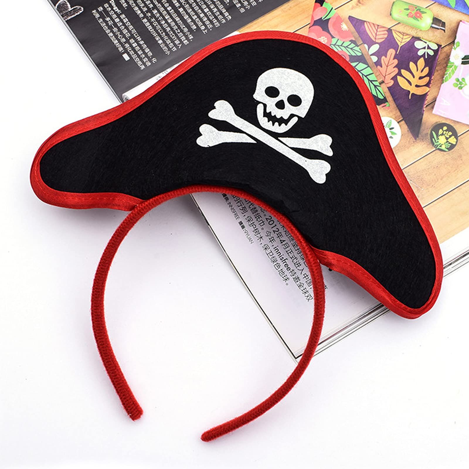 Halloween Pirate Skull Hat Headband view 2