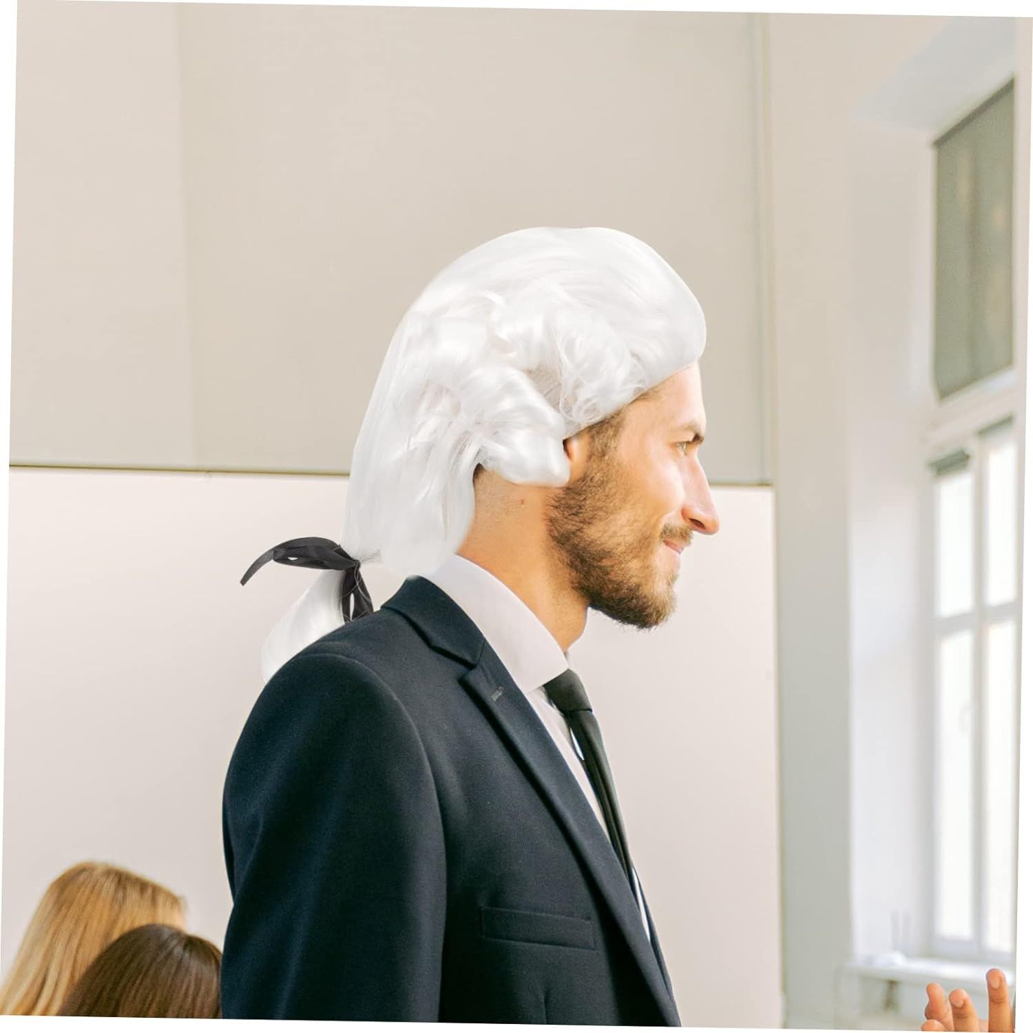 2pcs Judge Wig Wig Lawyer Wig Washington Wig Court Wig Powdered Wig Barrister view 4
