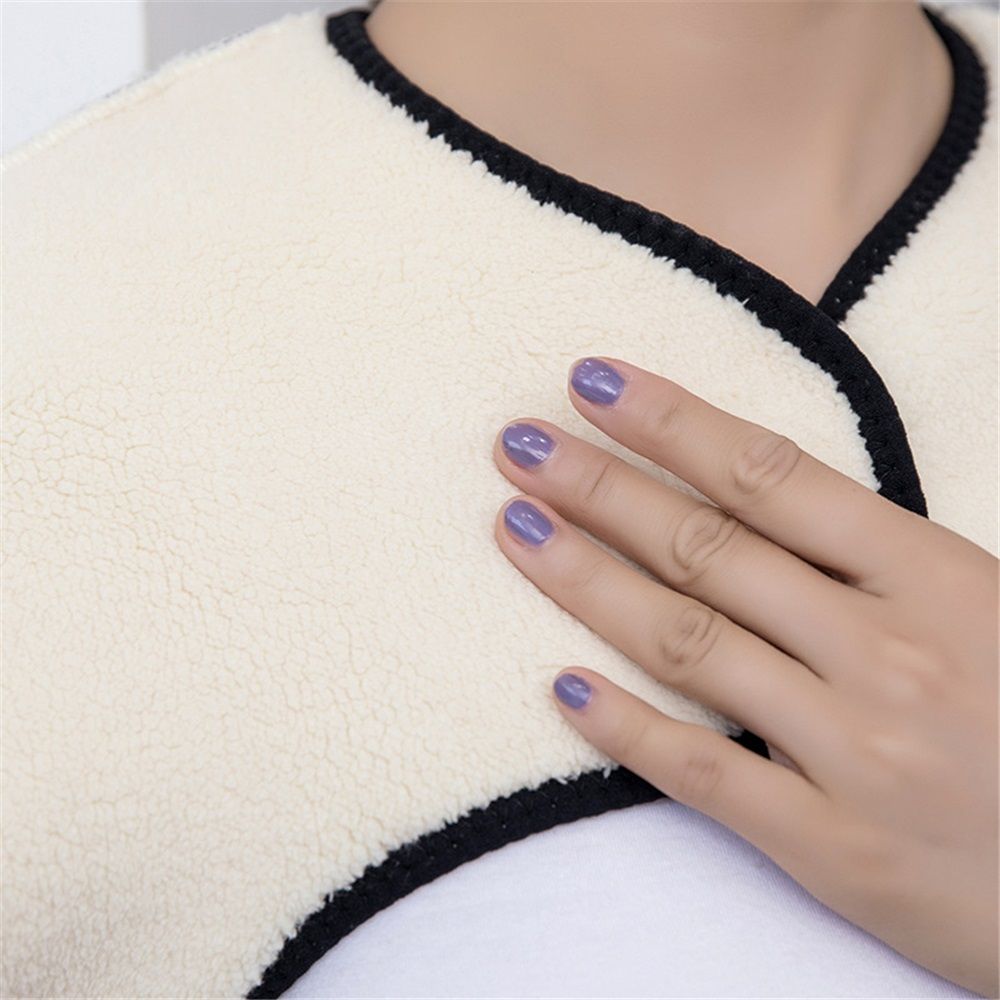 Winter Thermal faux lamb fur Lining Shoulder Warmer Elderly Men Women Wearable view 4