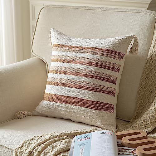 Boho Throw Pillow Covers 18x18 Decorative Pillows for Bed view 5
