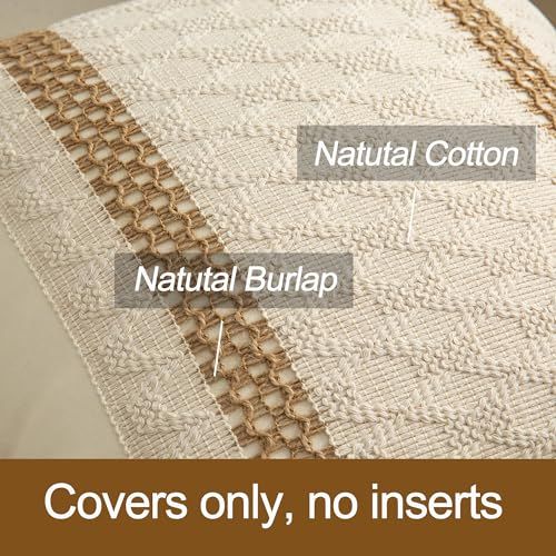 2pcs Pillow Covers 18 x 18inch with Tassels for Farmhouse Living Room view 5