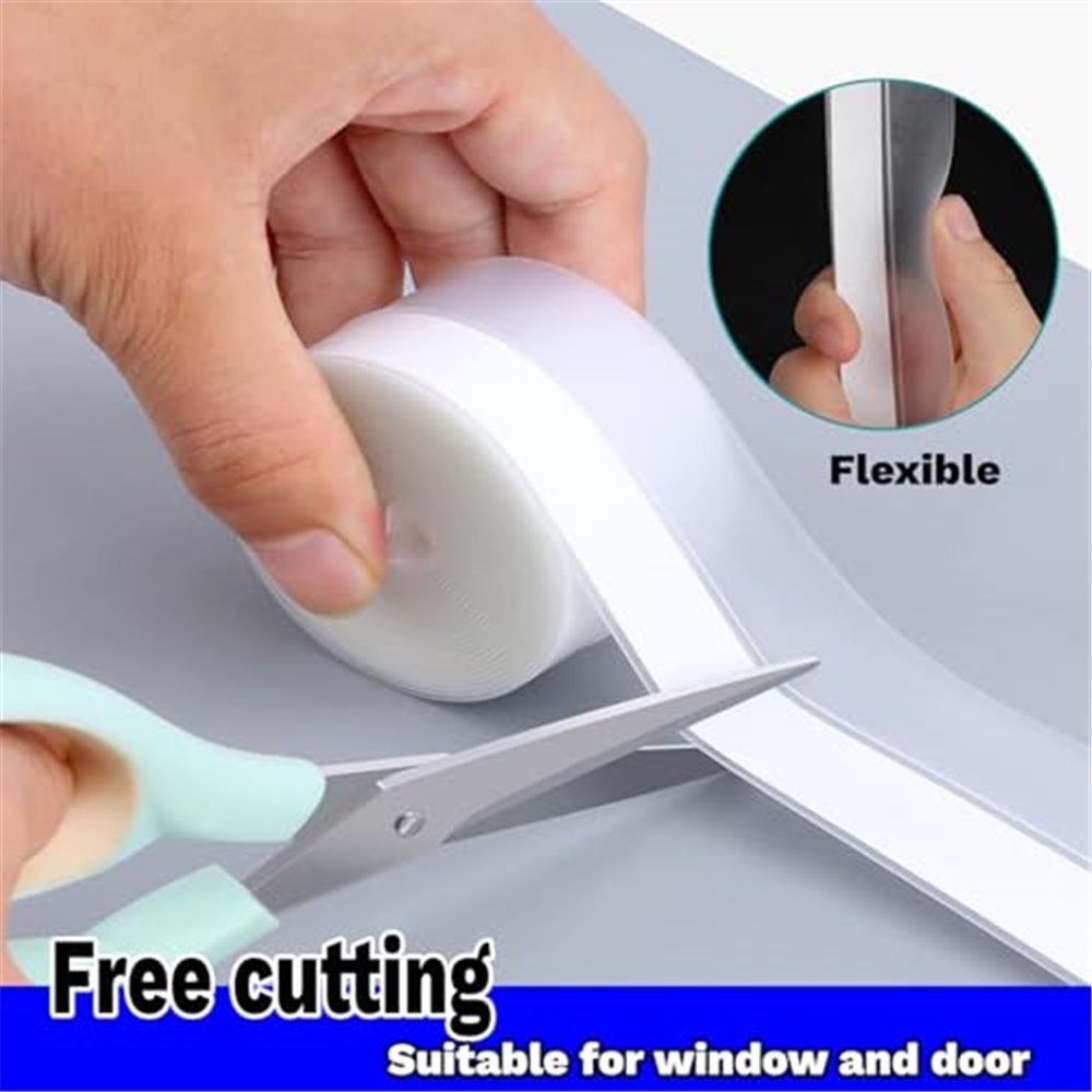 2 pack Silicone Seal Weather Stripping Tape 16.5 Feet Strip Bottom Draft view 3