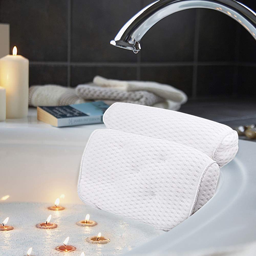 Bathtub Spa Pillow with 4D Air Mesh Technology and 7 Suction Cups view 3