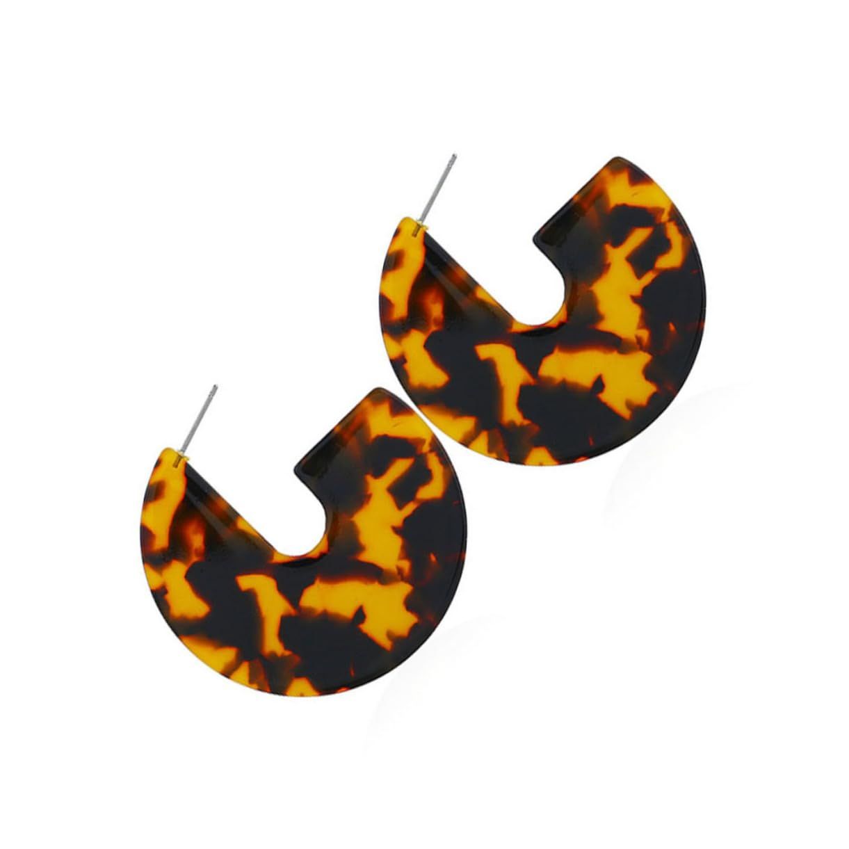 Leopard Acrylic Resin Geometric Multi Shape Dangle Earring Women Acetate