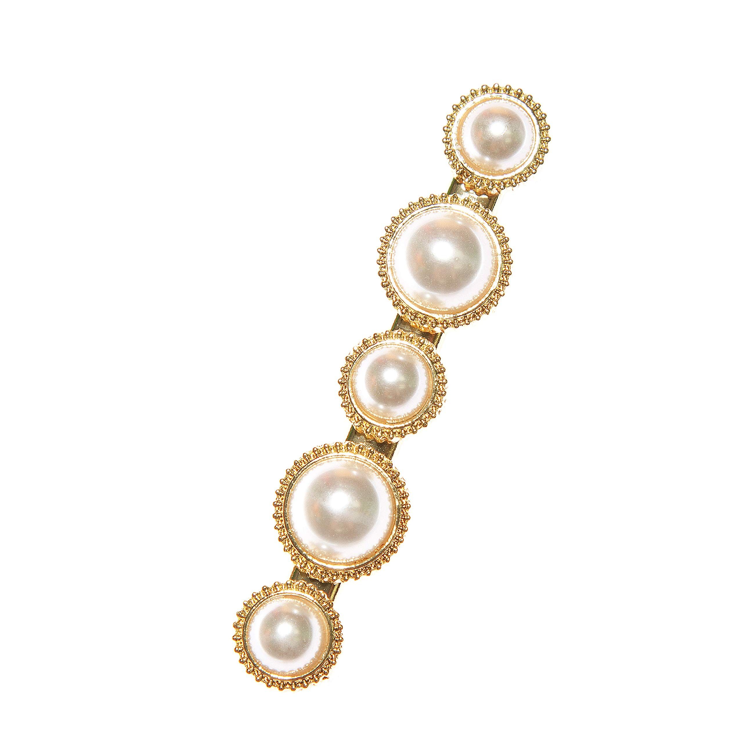 2 Pcs/Set Women Hairpins Faux Pearl Non-slip Chain Shape Geometric Lightweight view 4