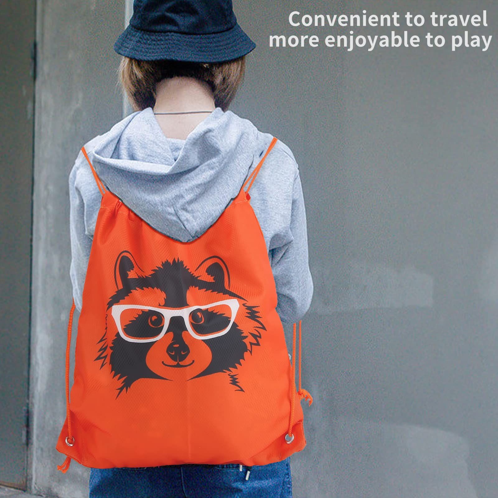 Drawstring Backpack Waterproof Beach Bag with Interlayer Dry Wet Separation view 3