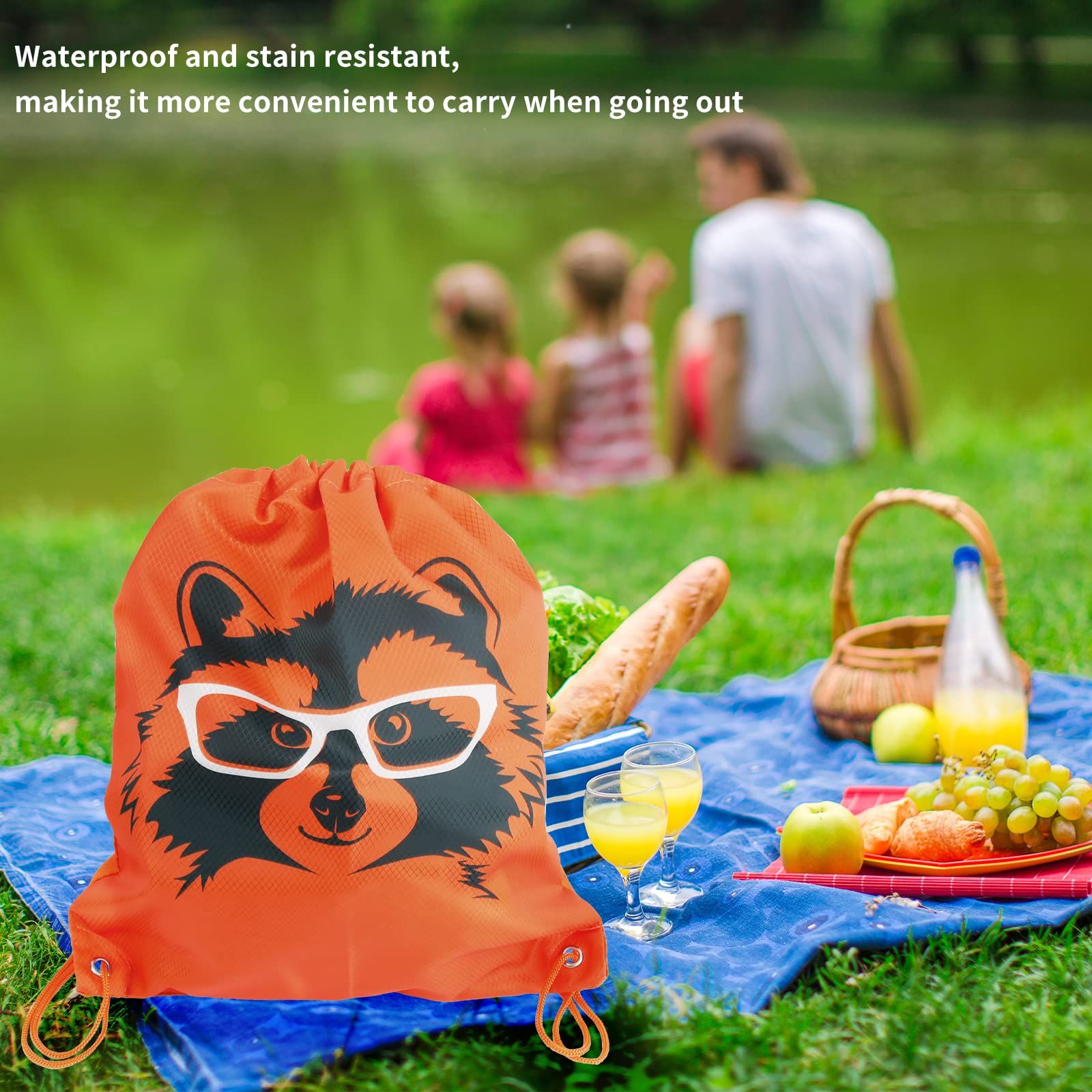Drawstring Backpack Waterproof Beach Bag with Interlayer Dry Wet Separation view 4