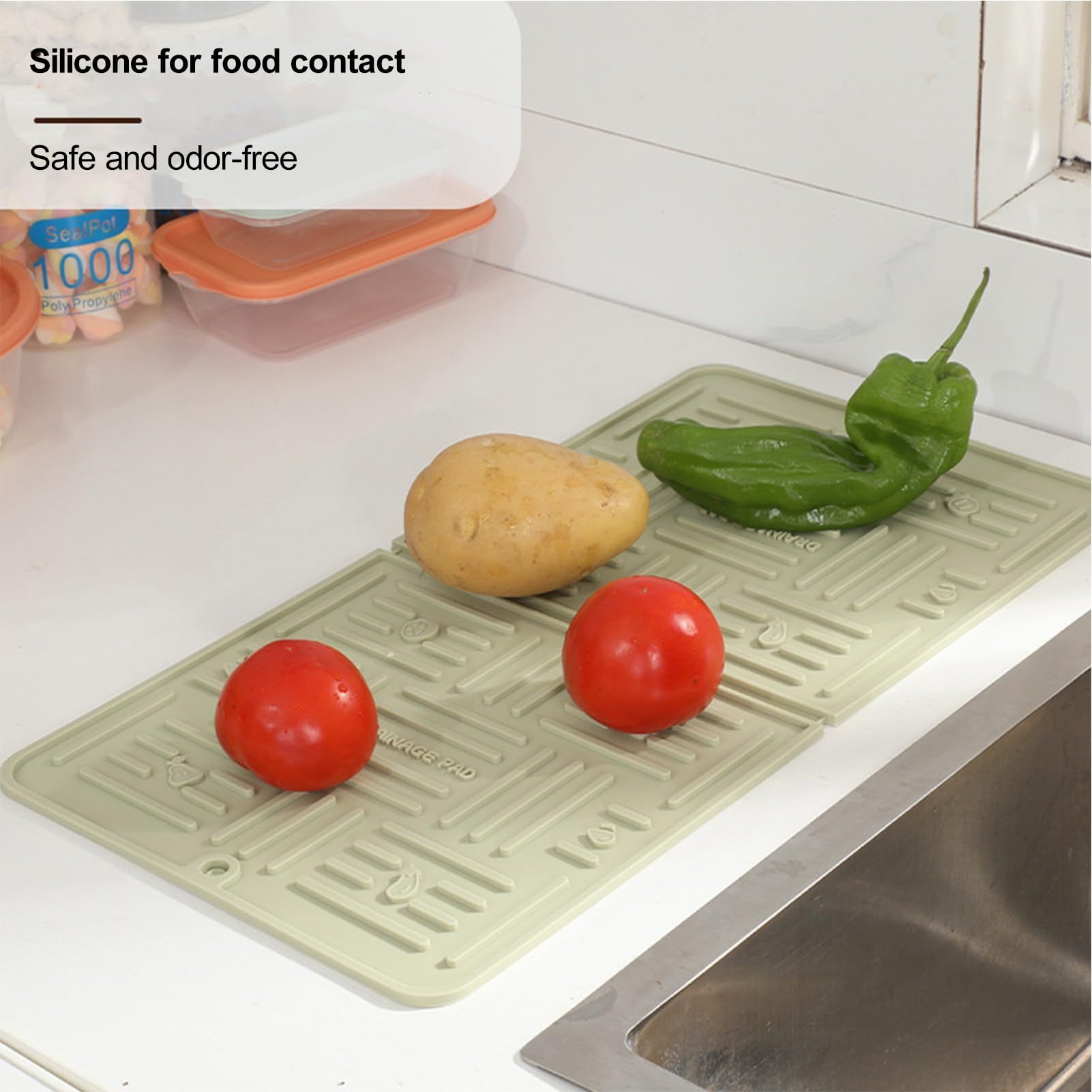 Countertop Drying Pad Tidy Counter Mat Sure for Drain Described Convenient view 4