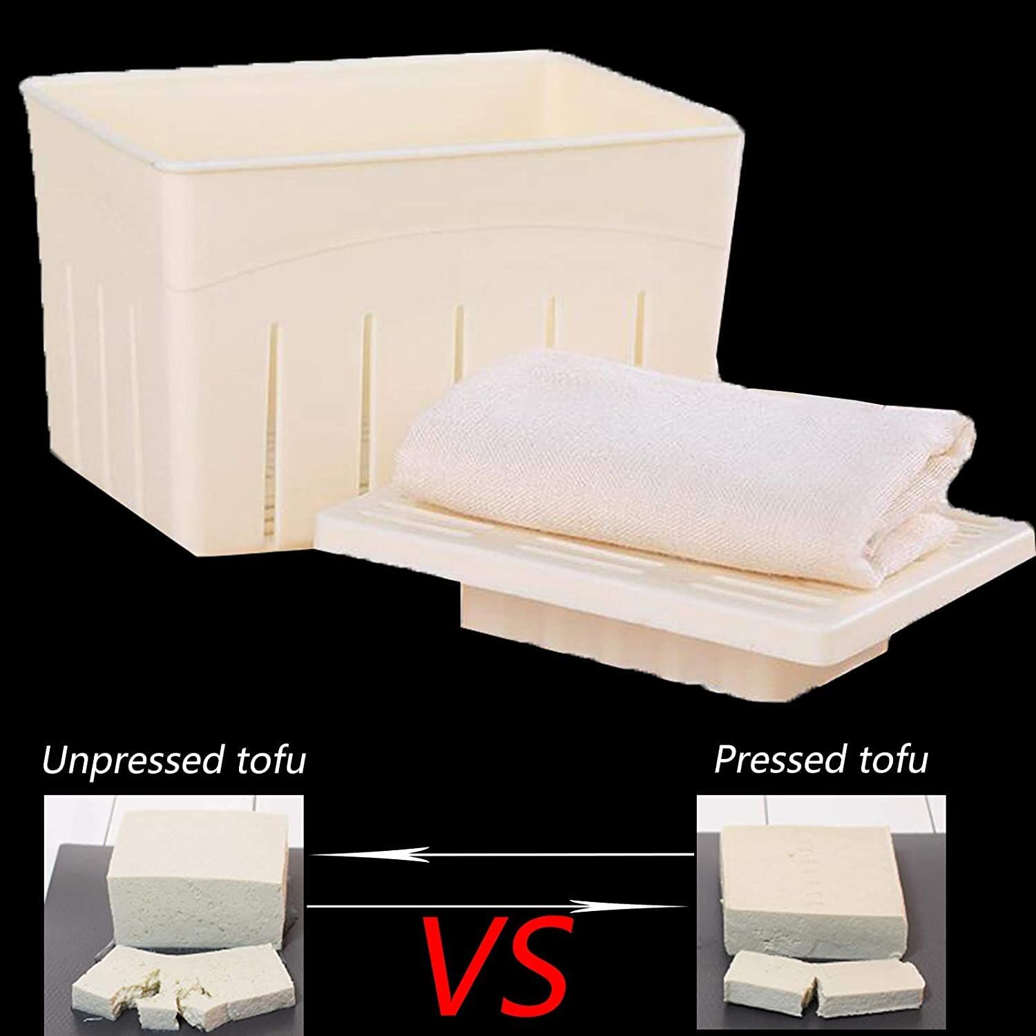 Tofu Press Mould (2PCS) DIY Homemade Tofu Maker Pressing Mold Kit +Soybean view 3