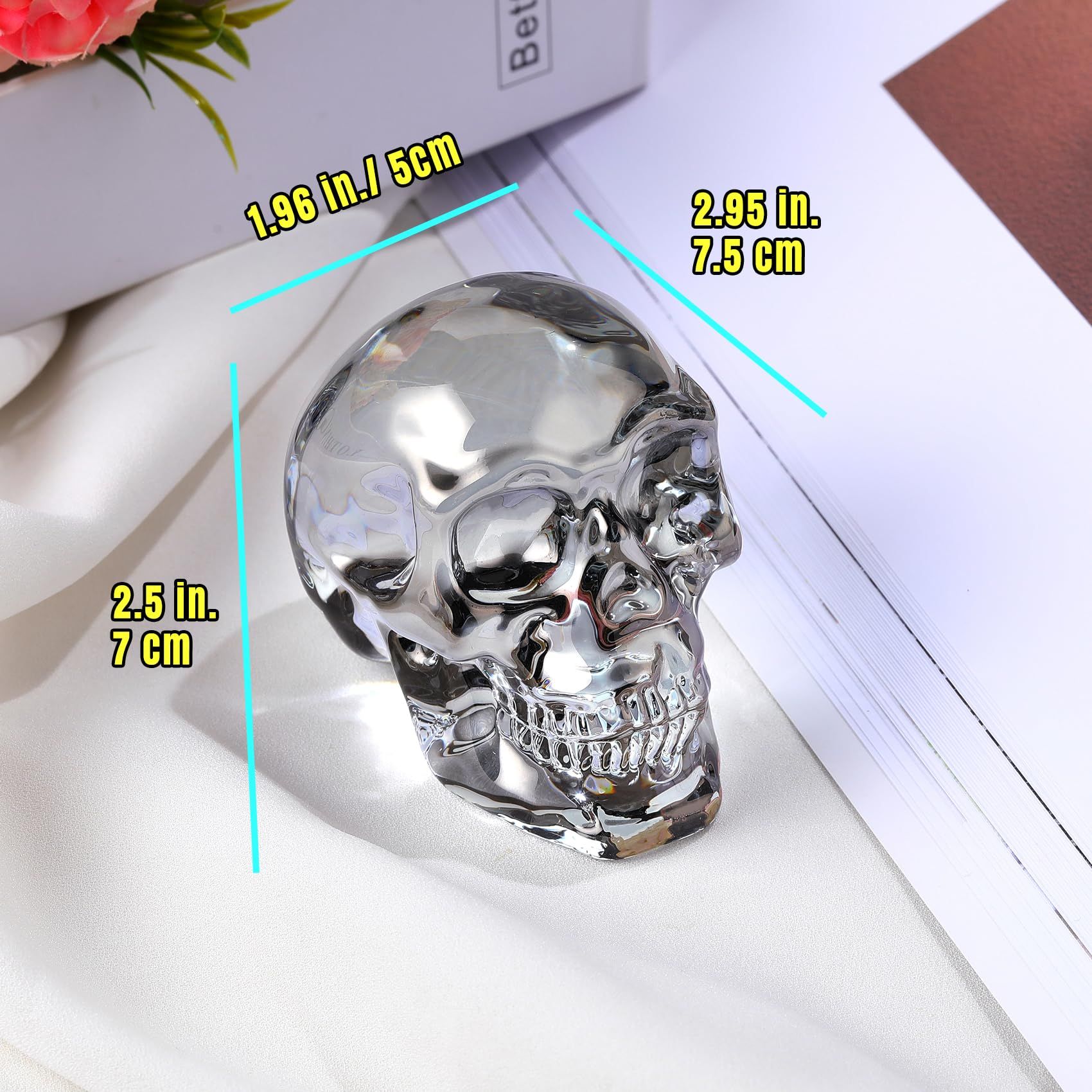 Plating Black Skull Head Figurines Day of The Dead Decor Gifts for Women view 3