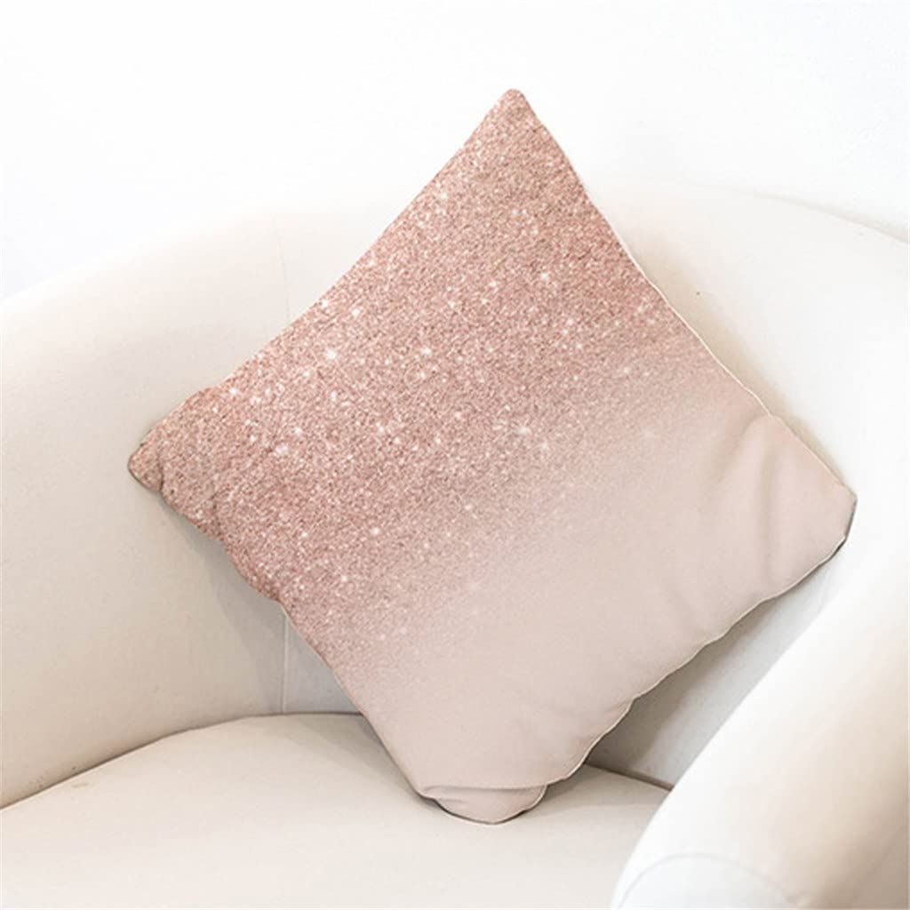 Rose Gold Pillowcase Polyester Pillow Case Home Sofa Throw Pillow Cover Short view 4
