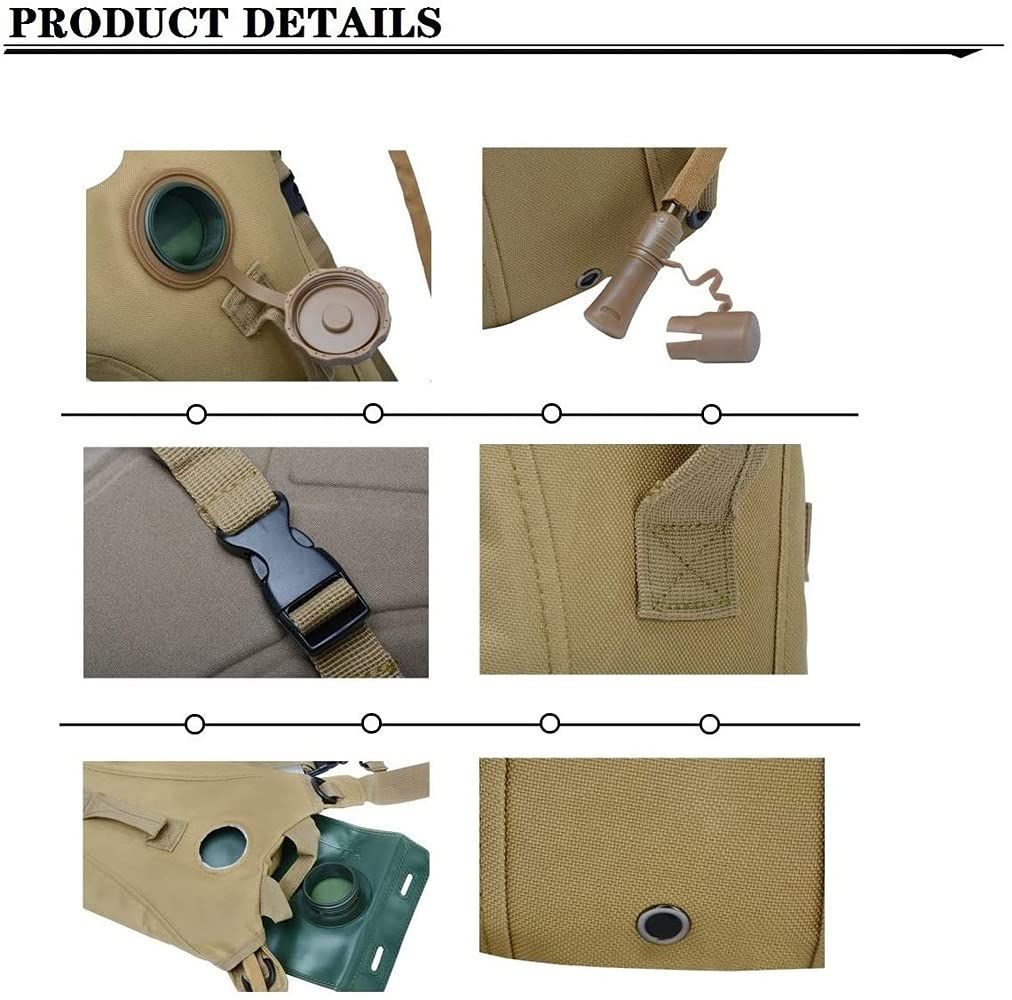 Tactical 3L Bladder Water Bag Camel Backpack for Hiking Outdoor Camping view 4